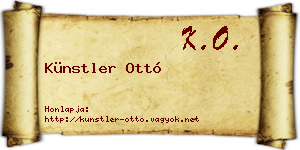 Künstler Ottó névjegykártya